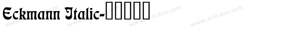 Eckmann Italic字体转换